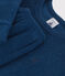 Pijama infantil liso de tejido de rizo cepillado azul INCOGNITO