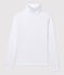 Camiseta L'ICONIQUE con cuello vuelto de algodón de mujer blanco ECUME