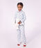 Pijama infantil abotonado de algod&oacute;n con estampado de corazones blanco/multicolor