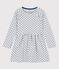 Vestido de muletón de manga larga para niña gris BELUGA/azul MEDIEVAL