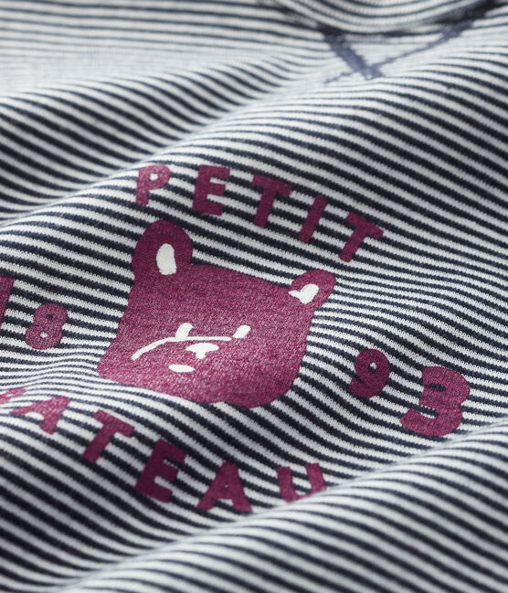 Camiseta para bebé niño azul SMOKING/blanco MARSHMALLOW