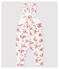 Peto largo de felpa de bebé niña blanco MARSHMALLOW/rojo TERKUIT