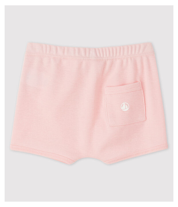 Pantal&oacute;n corto de algod&oacute;n de beb&eacute; rosa
