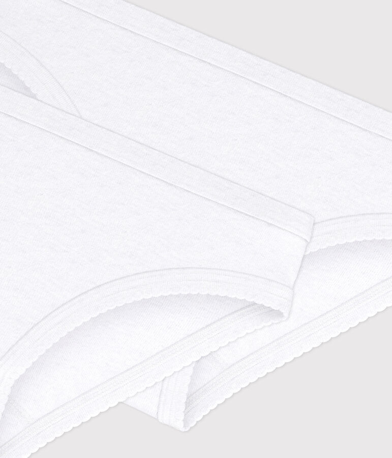 Lote de 2 braguitas blancas de ni&ntilde;a multicolor