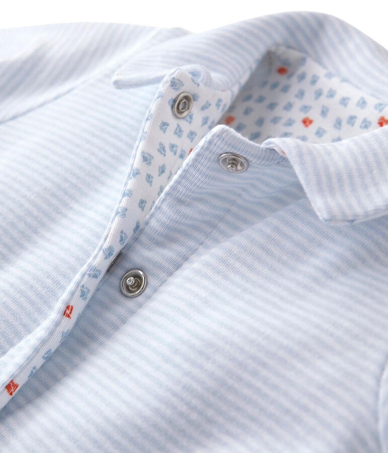 Unisex baby padded reversible milleraies jacket&nbsp; azul/blanco