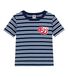 Camiseta de algodón a rayas para niño