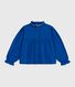 Blusa infantil lisa de manga larga de sarga de algodón
