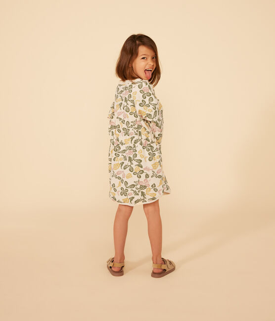 Vestido estampado de manga larga de muletón de niña AVALANCHE+PANTY/ MULTICO