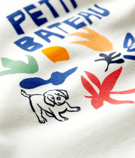 Camiseta de algodón de bebé. blanco MARSHMALLOW