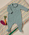 Pijama de terciopelo para bebé verde PAUL