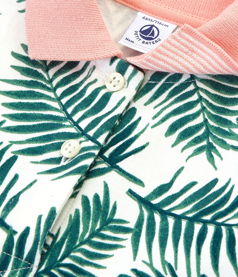 Vestido infantil para ni&ntilde;a blanco/multicolor