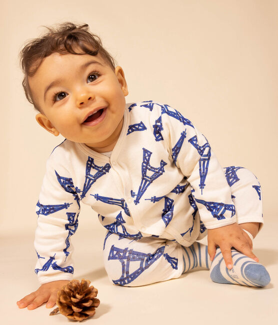 Pijama de algodón París para bebé blanco AVALANCHE/ MULTICO