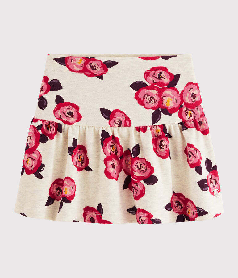 Falda de mulet&oacute;n para ni&ntilde;a beige/multicolor