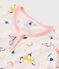 Camisón con estampado de fantasía de niña de punto rosa FLEUR/blanco MULTICO