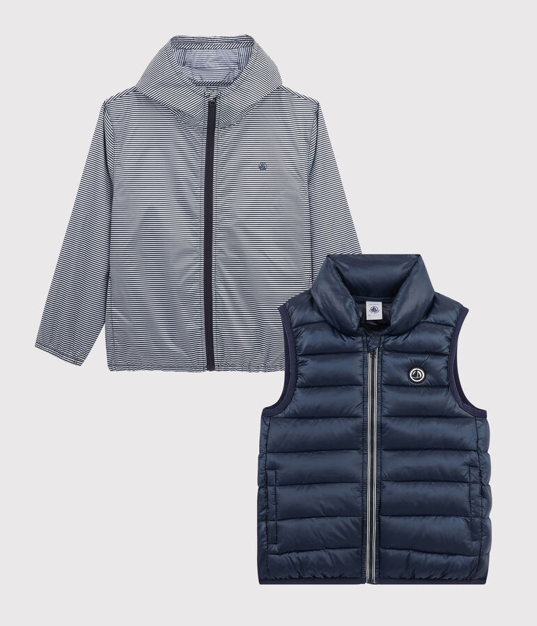 Cortavientos 3 en 1 infantil reciclado azul