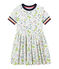 Vestido de ni&ntilde;a blanco/multicolor
