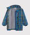 Impermeable infantil unisex de cuadros azul LIMOGES/blanco MULTICO