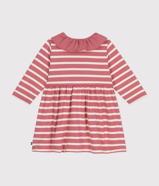 Vestido de manga larga de punto jersey grueso de bebé rosa ROSEWOOD/ AVALANCHE