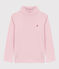 Camiseta infantil de cuello alto de algodón rosa JOLI