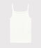 Camiseta de tirantes de algodón ligero de mujer blanco MARSHMALLOW
