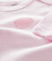 Bodi de manga larga para bebé niña rosa VIENNE/blanco ECUME