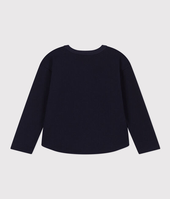 Sudadera de muletón de niña azul SMOKING