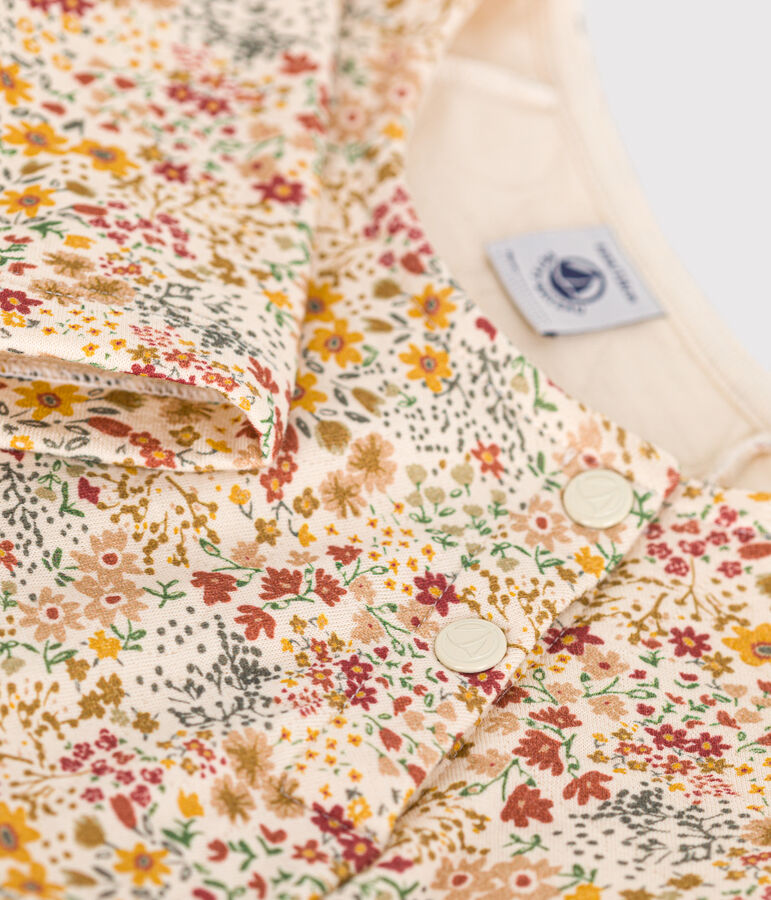 Vestido de t&uacute;bico de manga larga para ni&ntilde;a crudo/multicolor