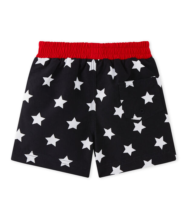 Shorts de playa estampados para beb&eacute; ni&ntilde;o azul/blanco