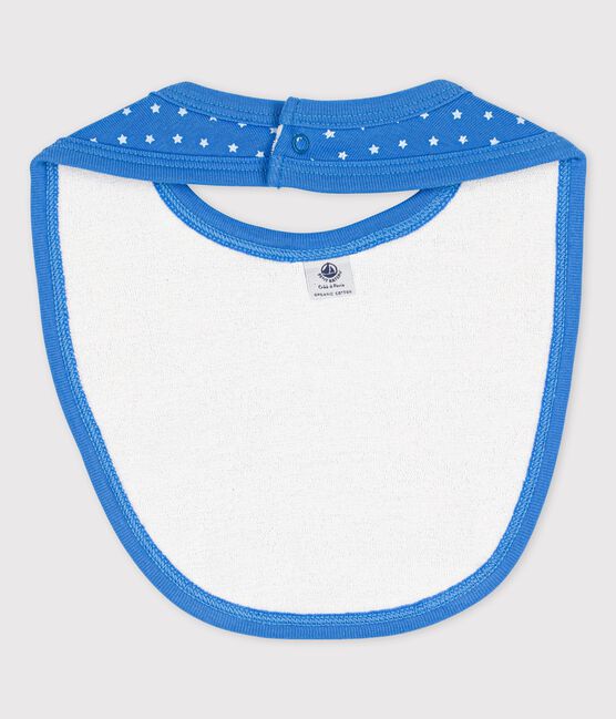 Babero de bebé de algodón ecológico azul BRASIER/gris MARSHMALLOW
