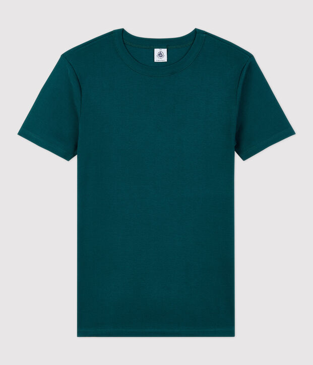 Camiseta de cuello redondo emblem&aacute;tica de algod&oacute;n de mujer verde