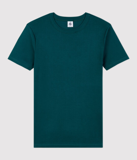 Camiseta de cuello redondo emblemática de algodón de mujer verde PINEDE