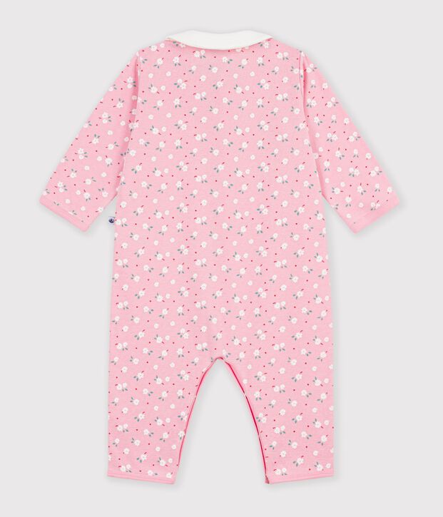 Pijama sin pies de algod&oacute;n estampado para beb&eacute; rosa/multicolor
