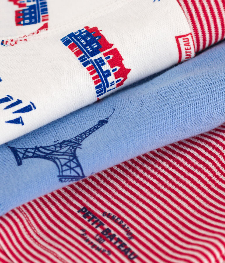 Juego de 3 b&oacute;xers de algod&oacute;n Par&iacute;s para ni&ntilde;o variante 1