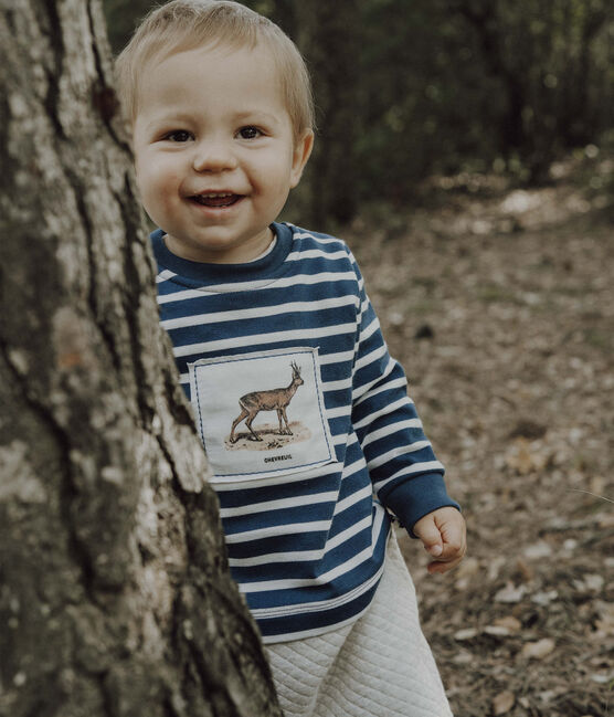 Mono largo Petit Bateau x Deyrolle azul SHADOW/crudo MULTICO