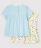 Lote de 2 blusas, lisa y estampada, de bebé niña variante 1