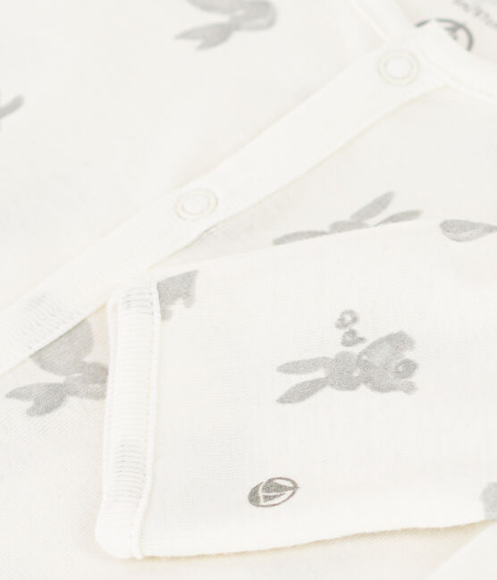 Mono saco de algodón estampado blanco MARSHMALLOW/gris GRIS