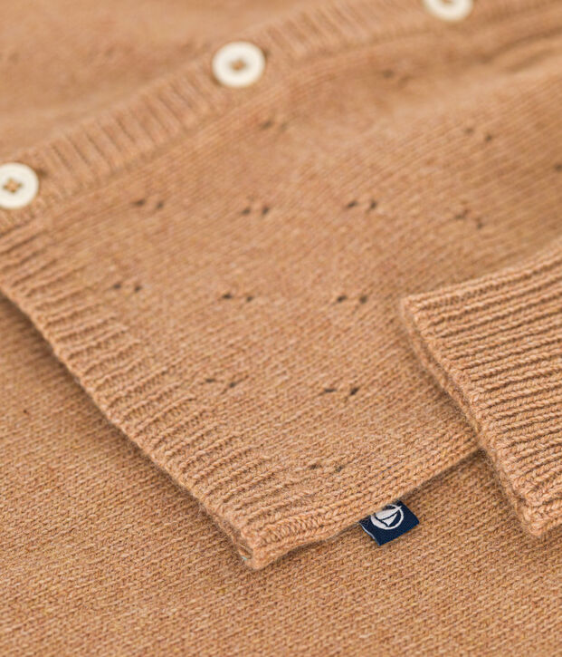 Conjunto tricotado de 2 piezas para beb&eacute; marron
