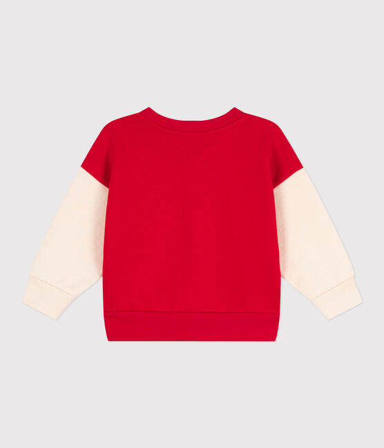 Chaqueta teddy de muletón para bebé rojo PEPS/blanco AVALANCHE