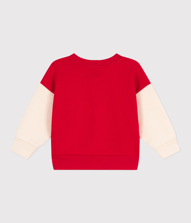 Chaqueta teddy de mulet&oacute;n para beb&eacute; rojo/crudo
