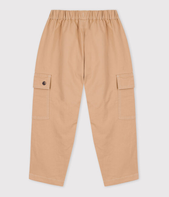 Pantalón cargo de sarga de niña / niño beige TRENCH