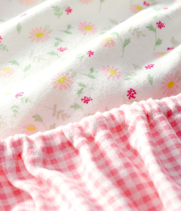 Conjunto 2 piezas para beb&eacute; ni&ntilde;a blanco/multicolor