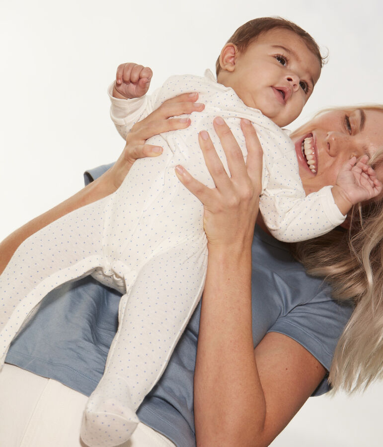 Pelele de algod&oacute;n con lunares blanco MARSHMALLOW/ EDNA