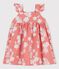 Vestido de popelina con estampado hawaiano para bebé rosa PAPAYE/ MARSHMALLOW