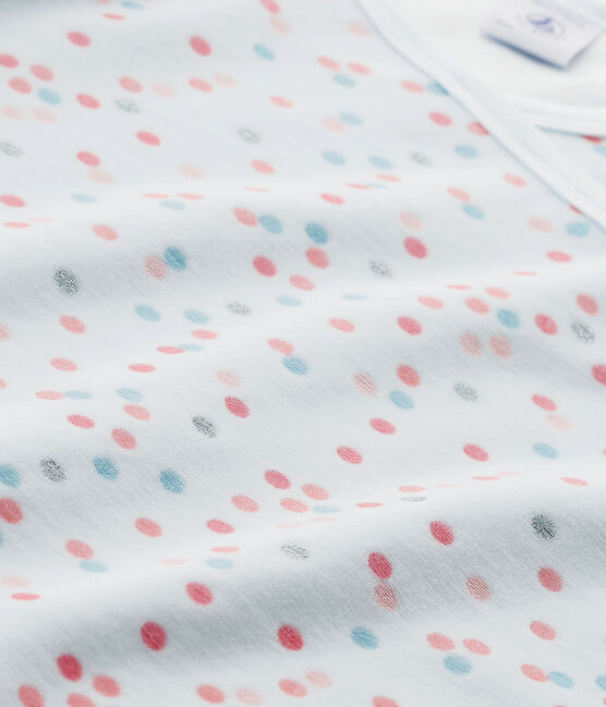 Pijama de terciopelo para niña azul BOCAL/blanco MULTICO
