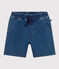 Pantalón corto de tejido vaquero para niño azul BLEU DELAVE