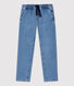 Pantalón regular de tejido vaquero claro para niño