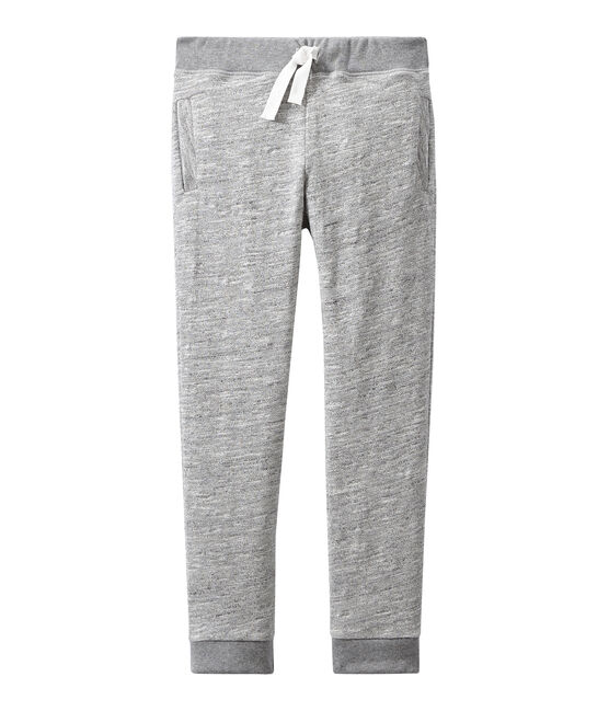 Pantalón en jersey tupido para niño gris Gris