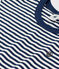 Camiseta de algodón a rayas para niño azul MEDIEVAL/blanco MARSHMALLOW