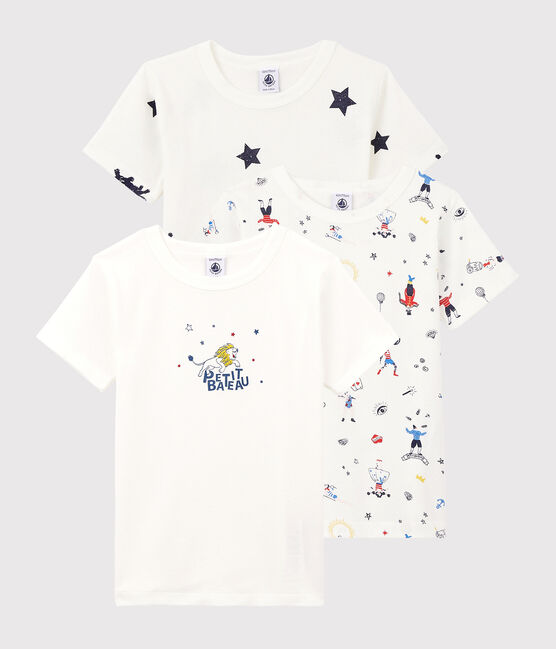 Juego de 3 camisetas de manga corta con estampado festivo de niño pequeño variante 1