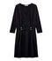 Vestido ajustado con manga larga para mujer negro NOIR/negro LUREX NOIR